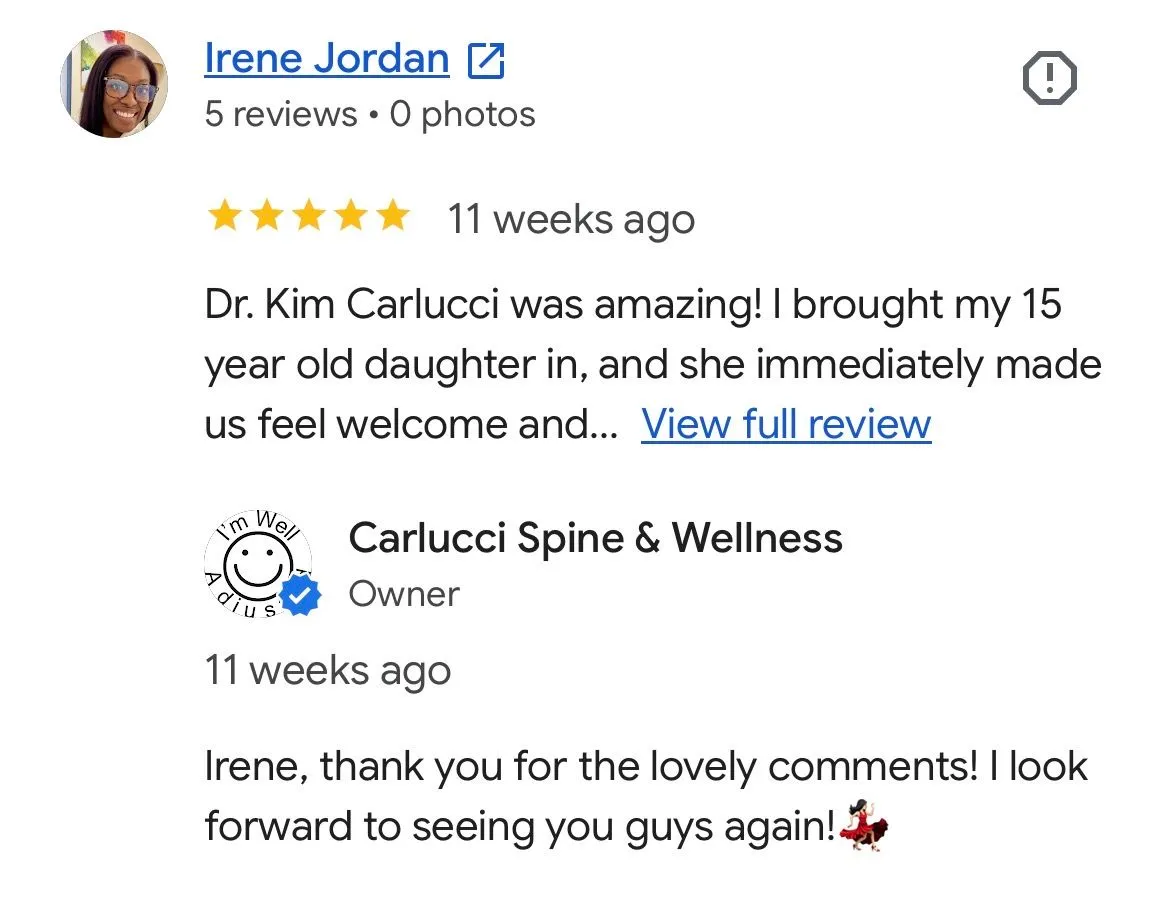 Patient review screenshot 8 of 9